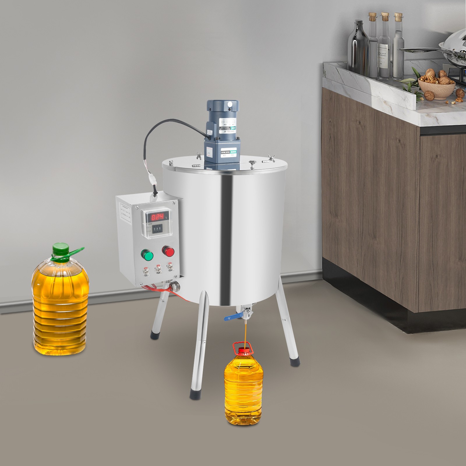 Liquid Filling Machine Bottle Filler Heating Mixing Filling Machine 30L/8gal
