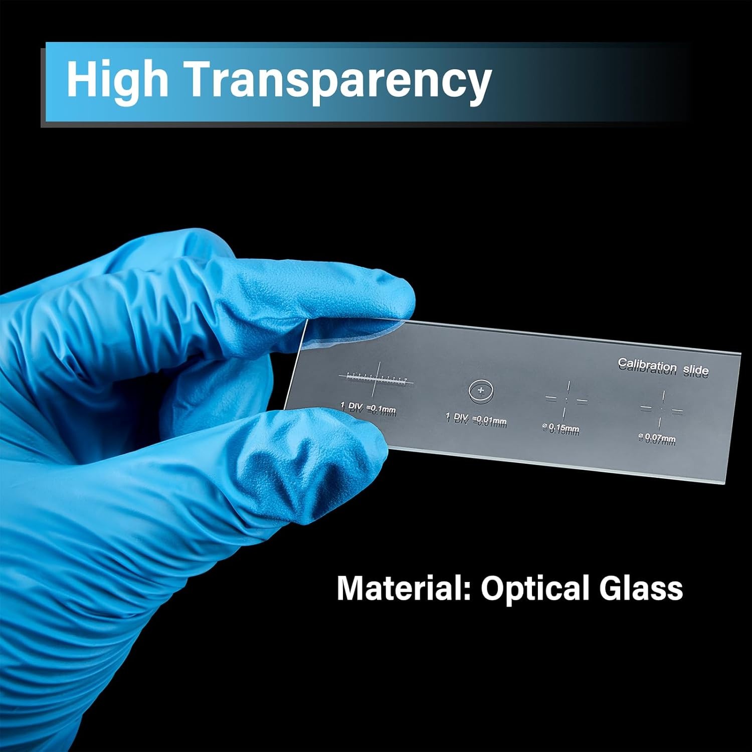 0.01mm Microscope Reticle Calibration Slide Multifunctional Calibrating Ruler