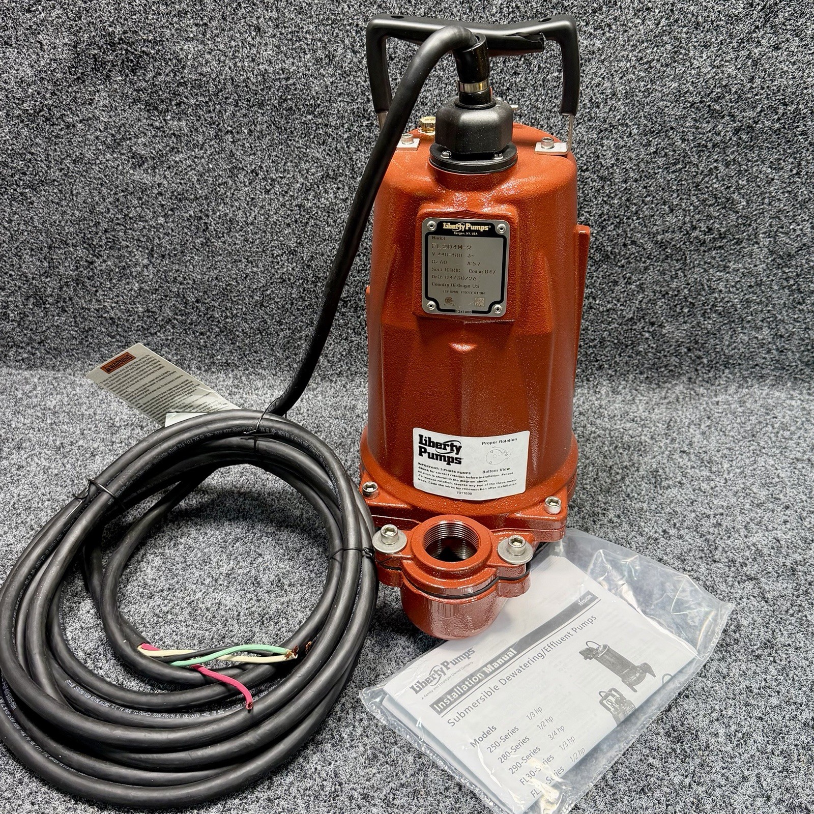 Liberty Pumps FL204M-2 Submersible Effluent Pump 2 HP, 440/480V