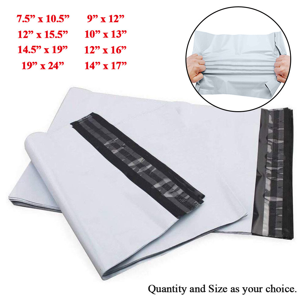 Poly Mailers Shipping Bag 7.5×10.5 9×12 10×13 12×15.5 14.5×19 19×24 12×16 14×17