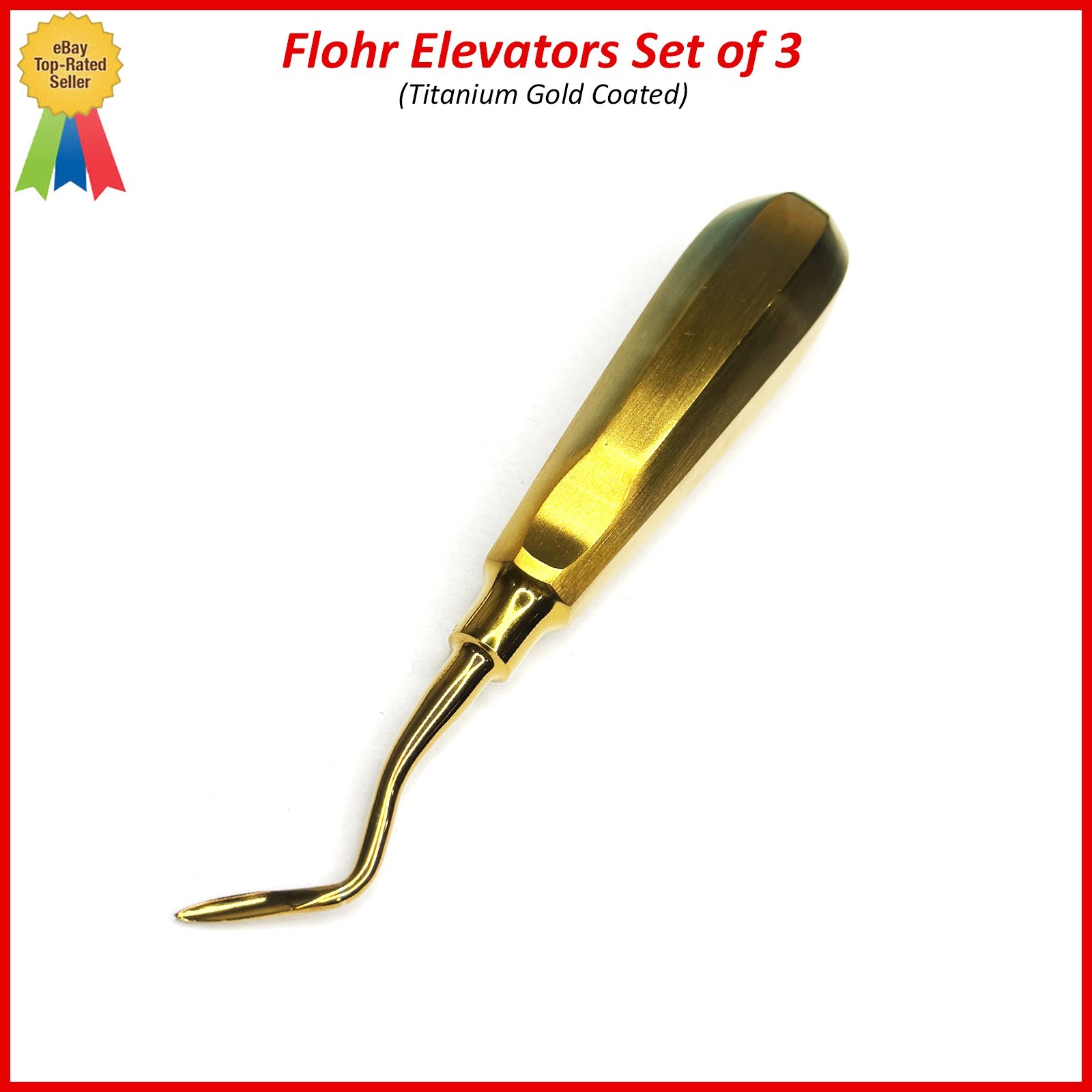 3 Pcs Dental Root FLOHR Elevators Oral Surgery PDL Luxating Tooth loosening