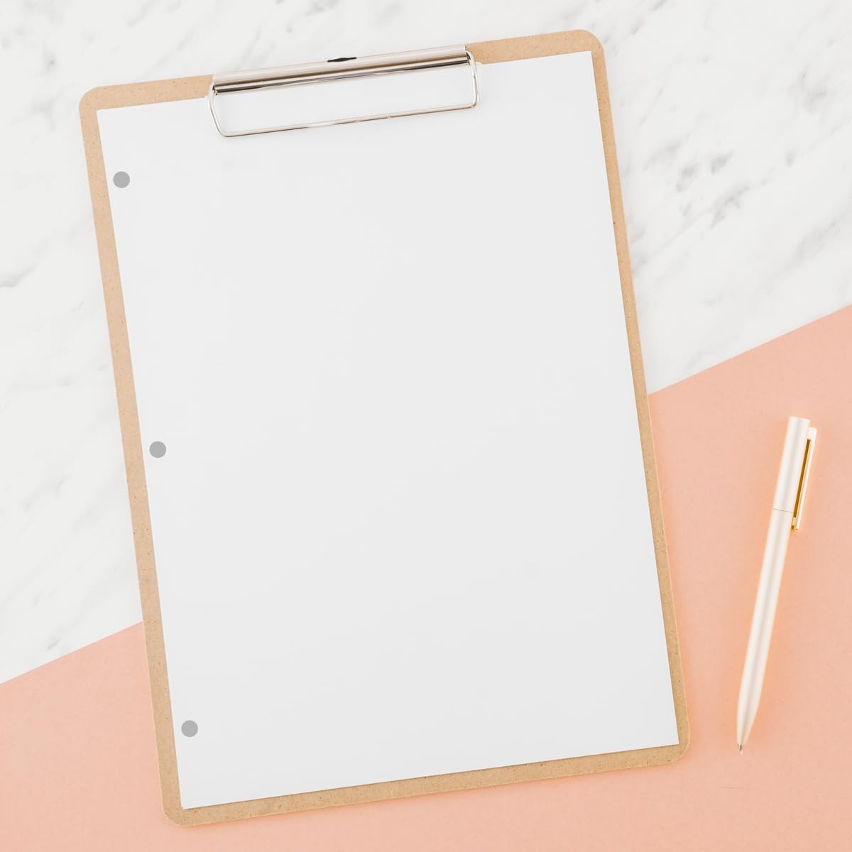 A4 Blank Filler Paper 3-Hole Blank Paper 100Sheets / 200Pages Loose-Leaf Pape…