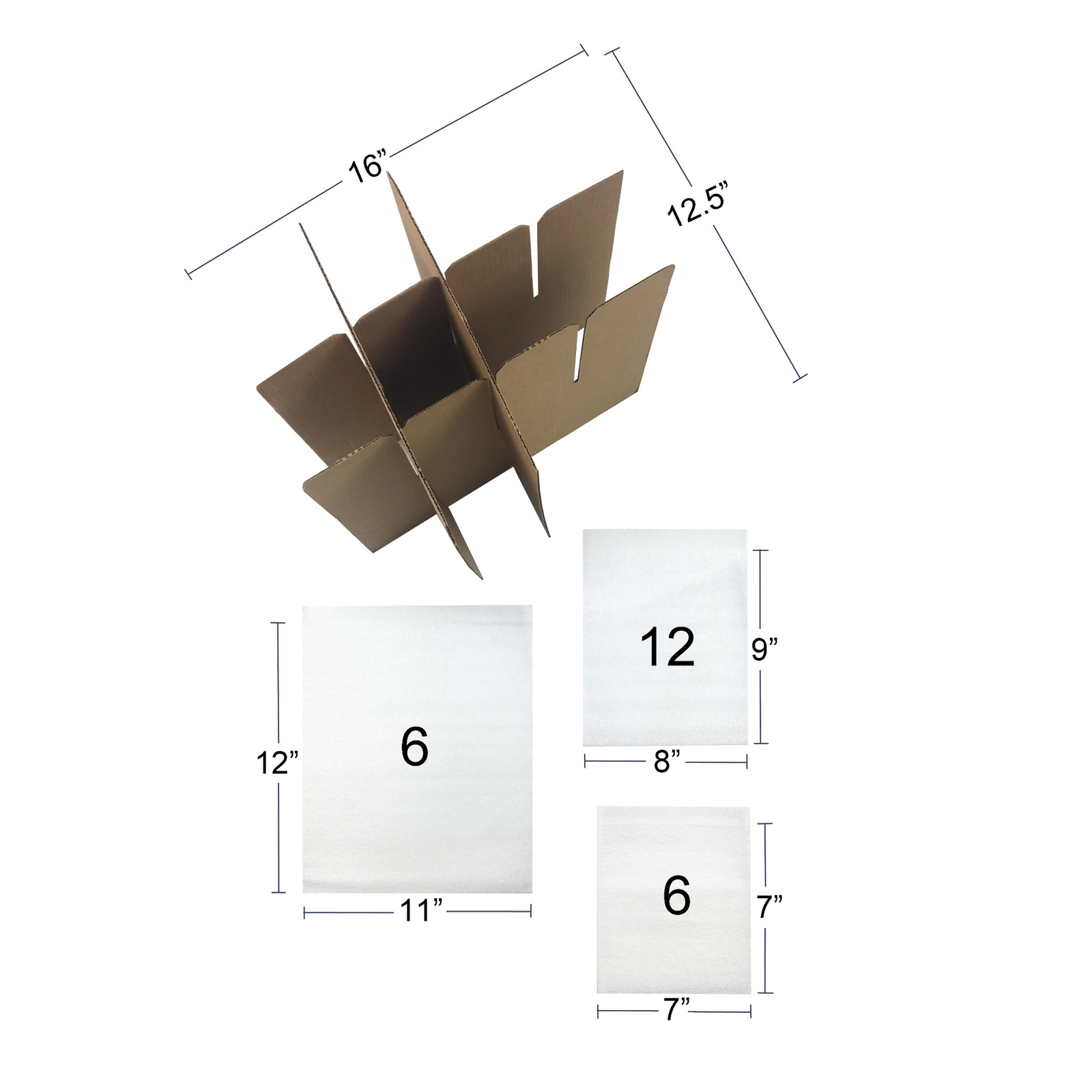UBMOVE Moving Supplies Foam Wrap Dish Cell Divider kit & Foam Pouches