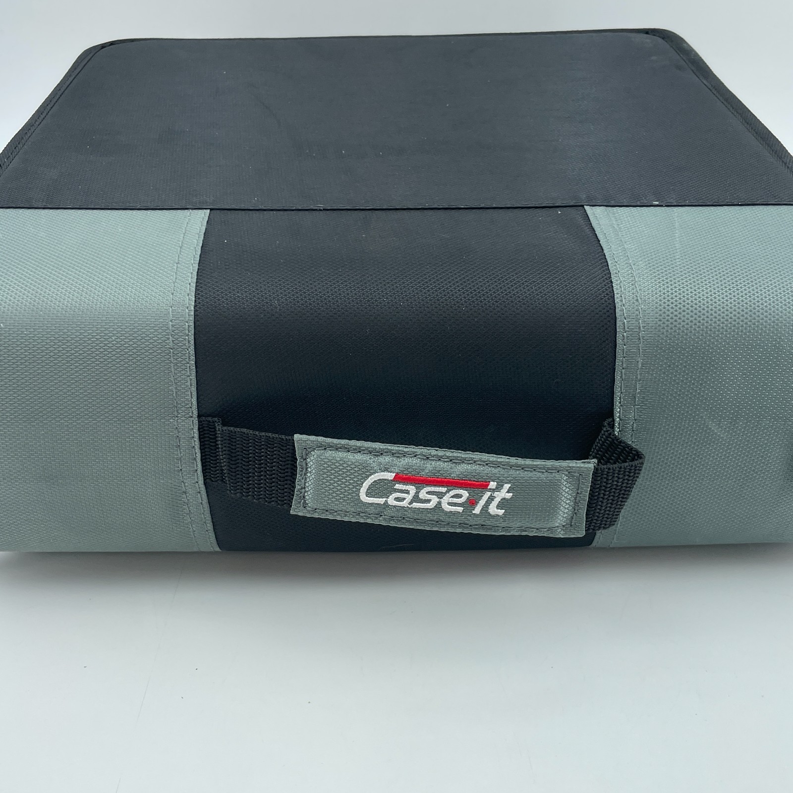 CASE IT Dual 2.0 4in Zipper Binder Black Gray Dual Ring Organizer NEW