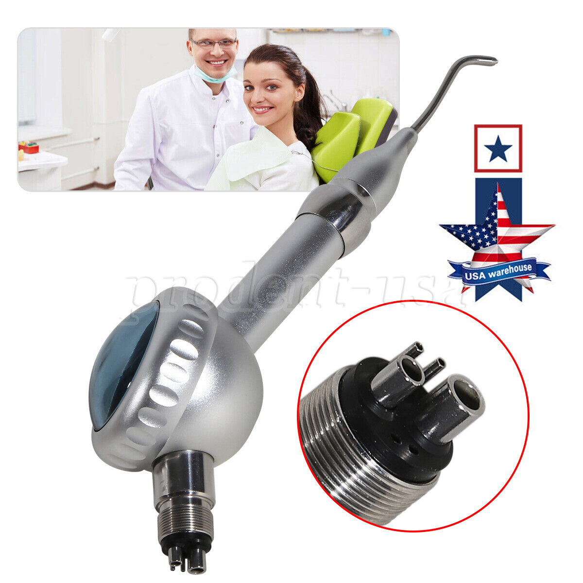 Dental Cordless LED Endo Motor 16:1 Contra Angle + Woodpecker DTE Apex Locator