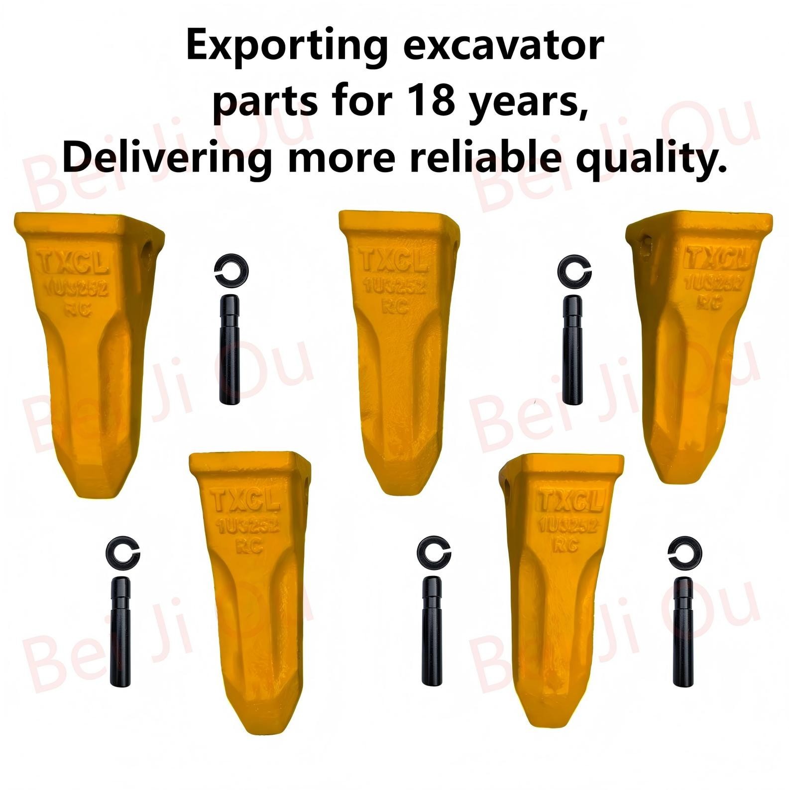 5Packs 1U3302 1U-3302 Bucket Teeth, 9J2308 Pins, 8E6259 Retainer For J300 Tooth