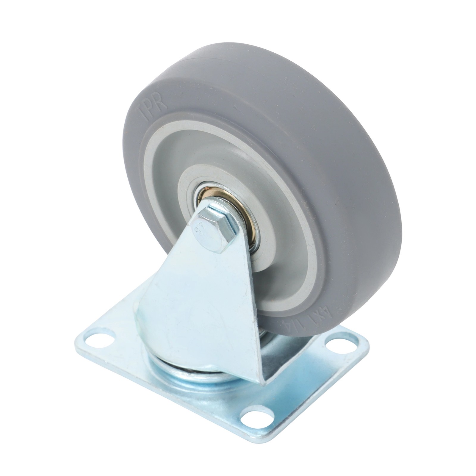 4 Pack Grey 4 Inch Swivel Caster Wheels 1200 Lbs Heavy Duty With Diagonal Bar