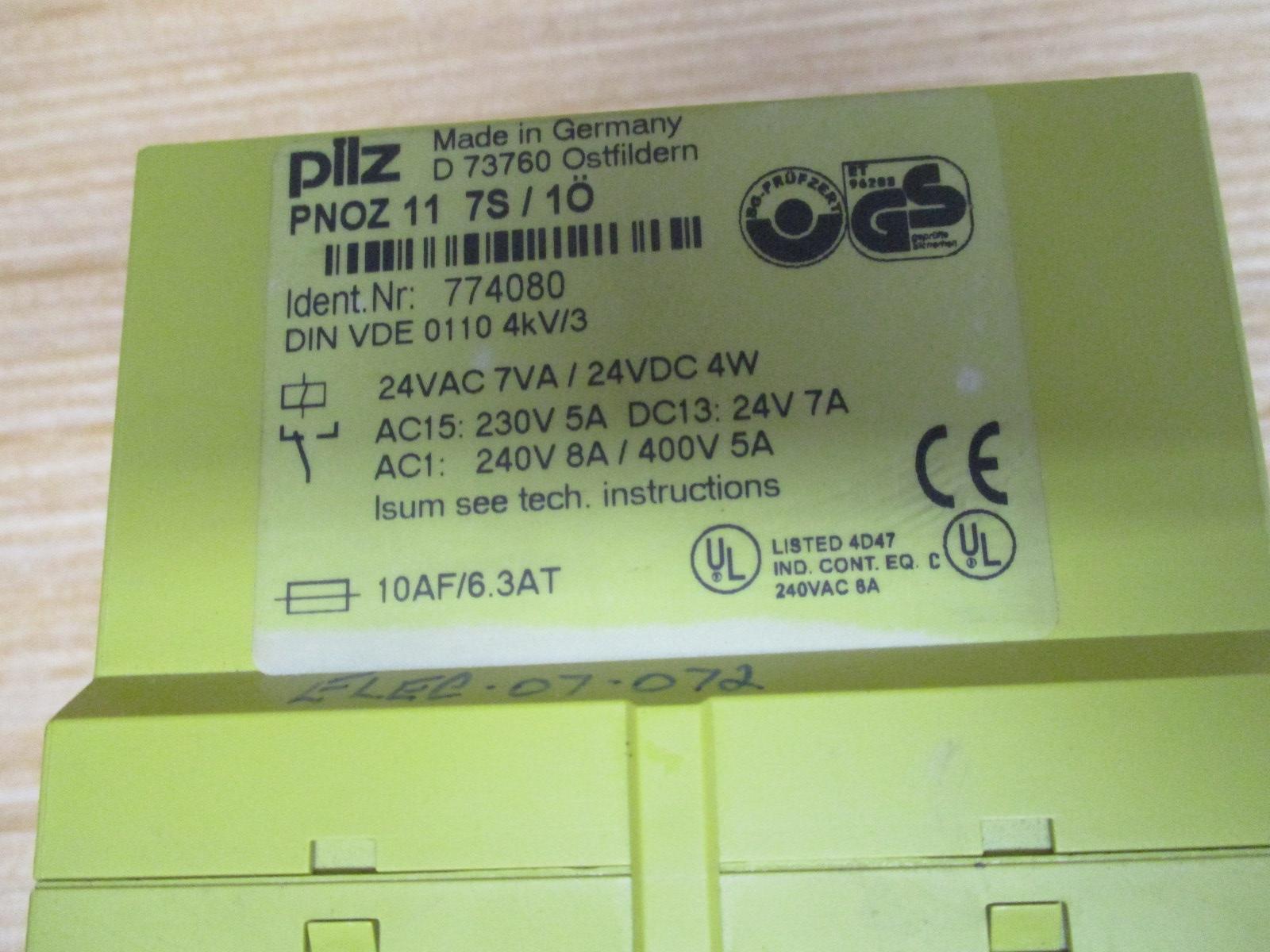 Pilz PNOZ 11 7S/1Ö Safety Relay 774080