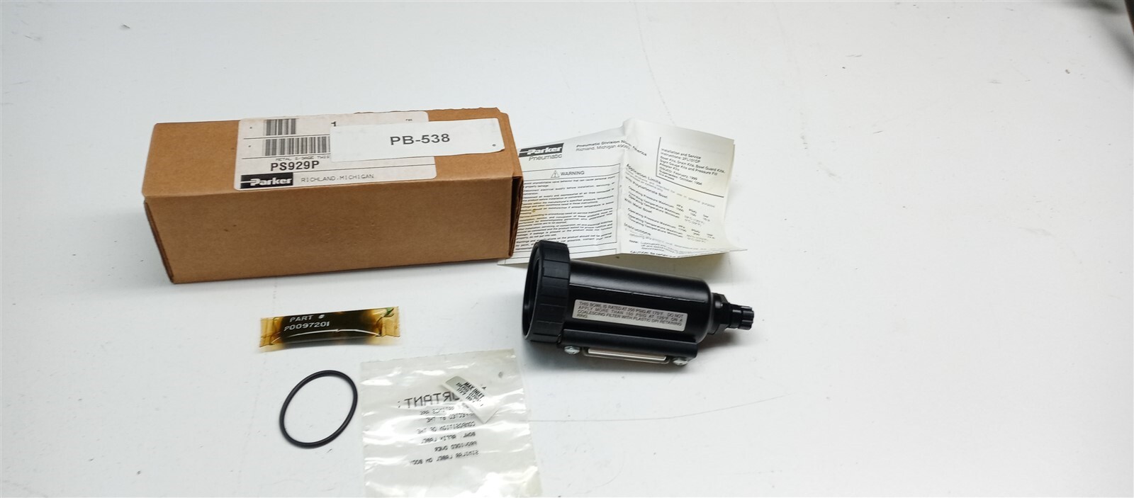 Parker PS929P Metal Bowl Sight Gauge Twist Drain New Old Stock