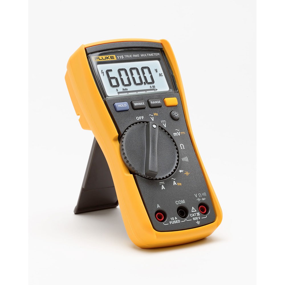 Fluke 115 True RMS Field Technicians Digital Multimeter, 600V AC/DC Voltage