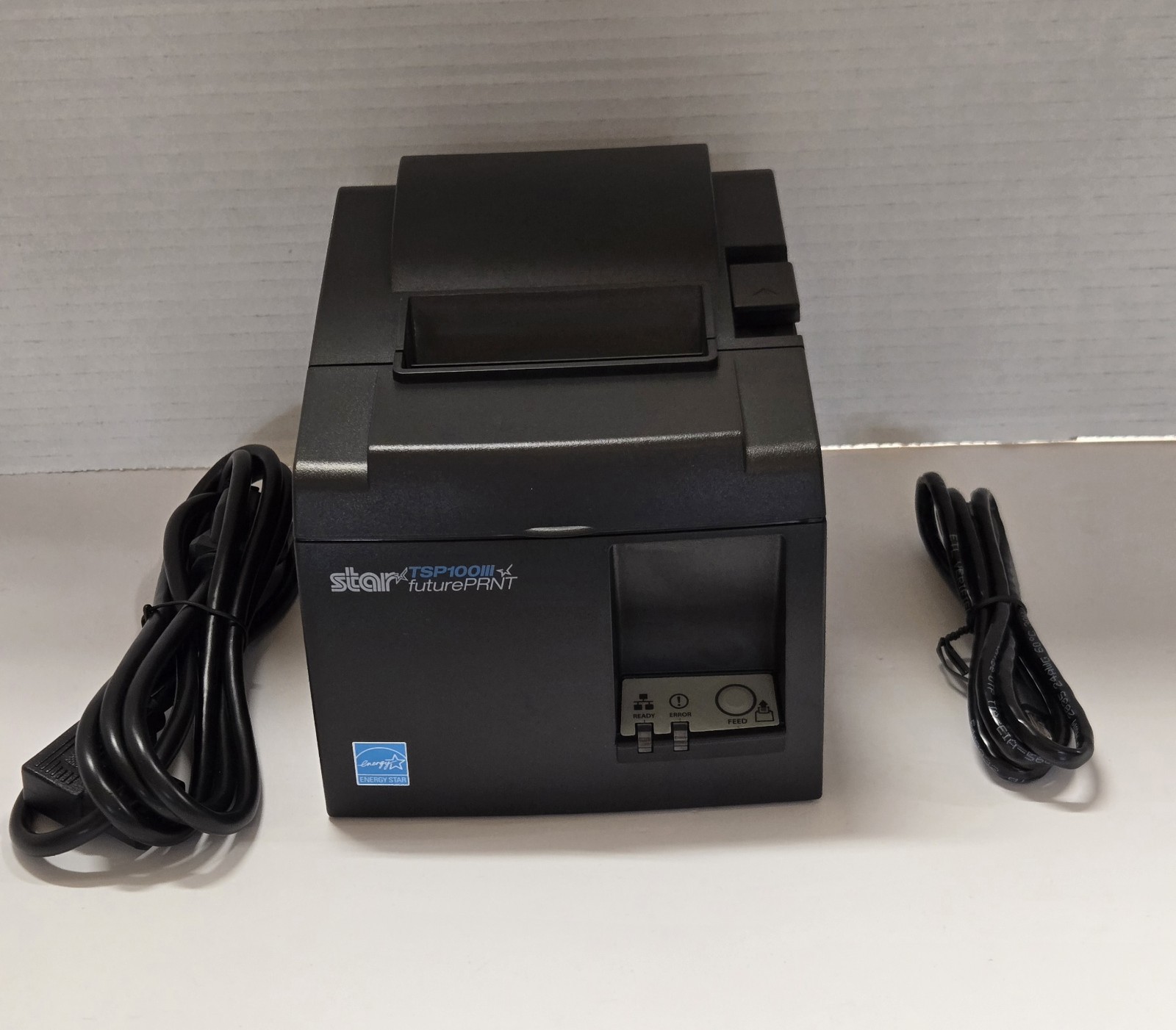 Star TSP100 Thermal POS Receipt Printer TSP143IIILAN w power cord/Ethernet Cord