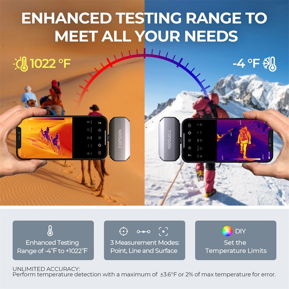 TOPDON TC002 iOS Thermal Imaging Camera – Apple iOS (Lightning)