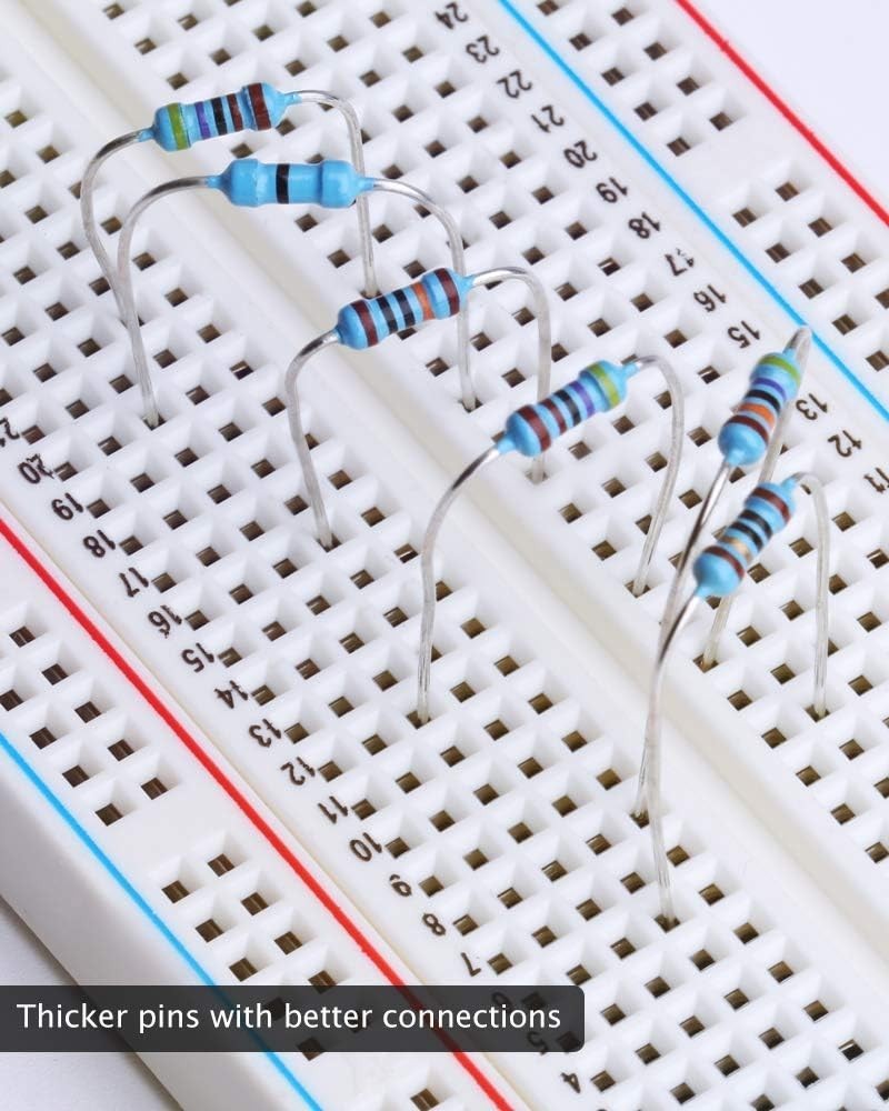 17-Value 0-1M Ohm Resistor Assortment with Color Code Guide & Compliance