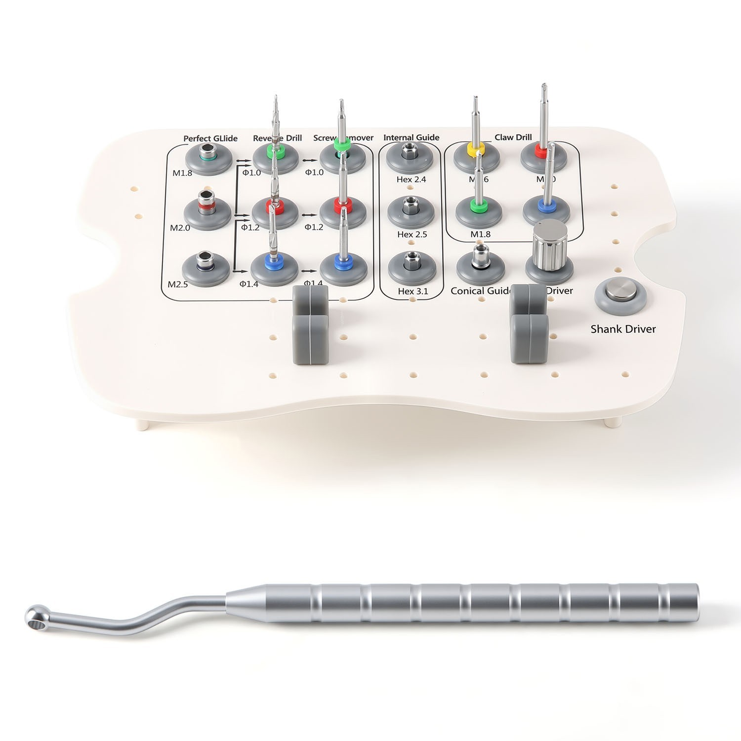 Kit extractor de tornillos rotos de implante dental, instrumental quirúrgico con