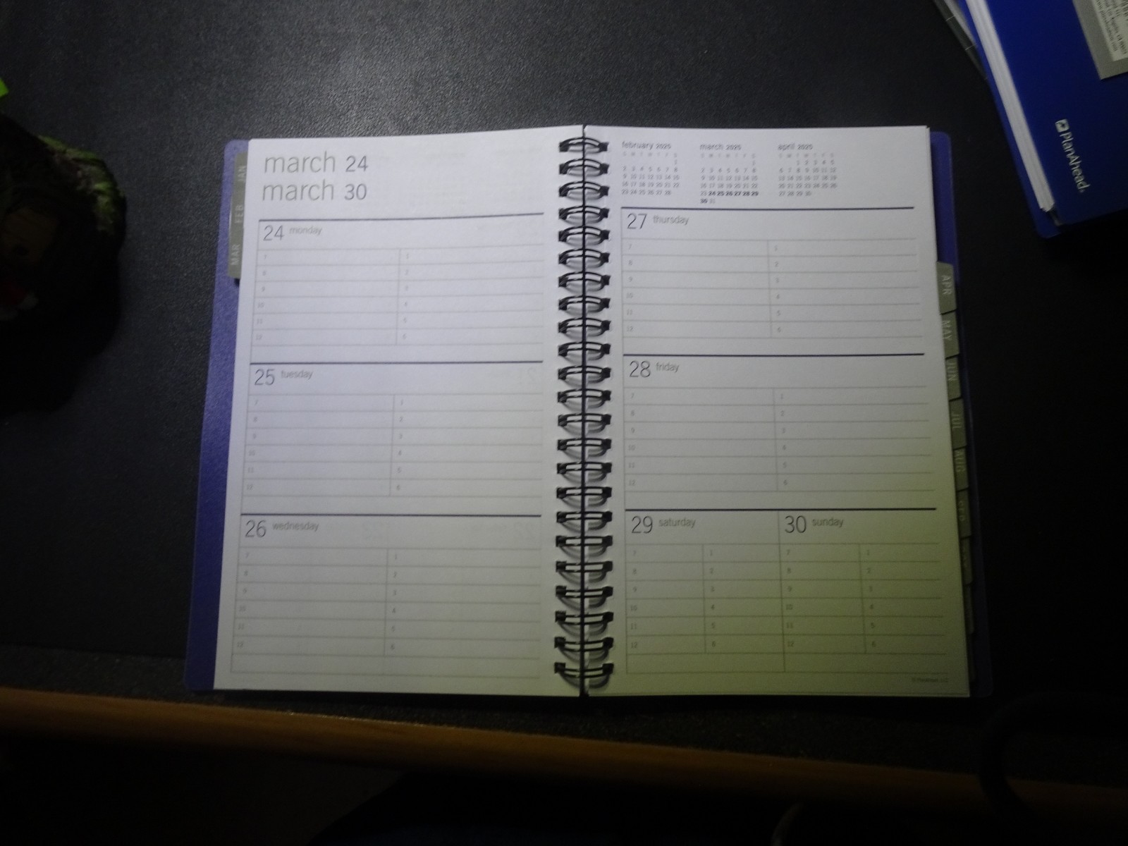 PlanAhead Home Office Monthly Weekly Blue Planner Jul25 – Dec26, 4″ x 6.25″