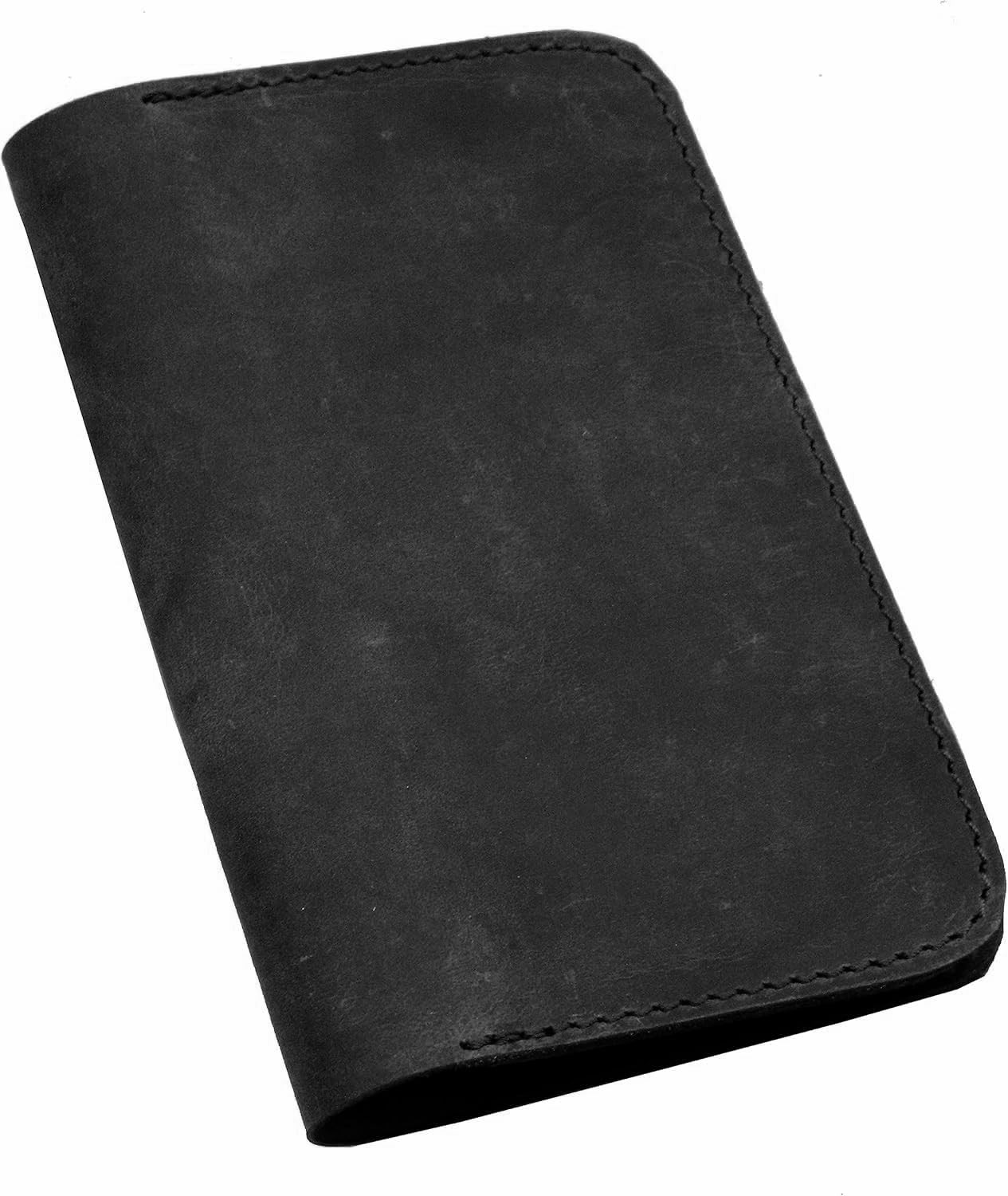 Leather Journal Cover for Field Notes, Small Pocket Size Notebook 3.5″ X