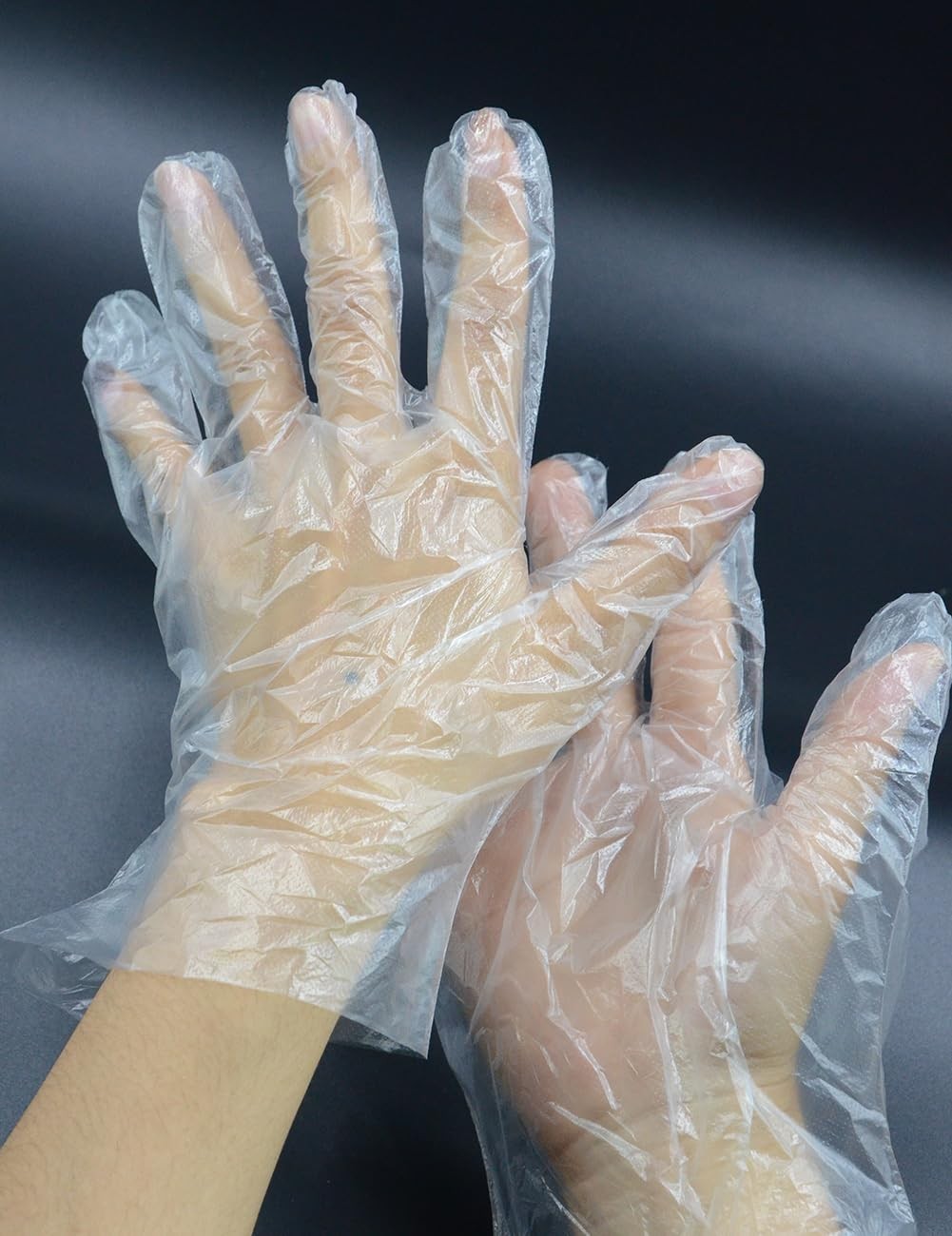 400 Count Disposable Poly Plastic Gloves BPA-Free, Latex-Free, Powder-Free