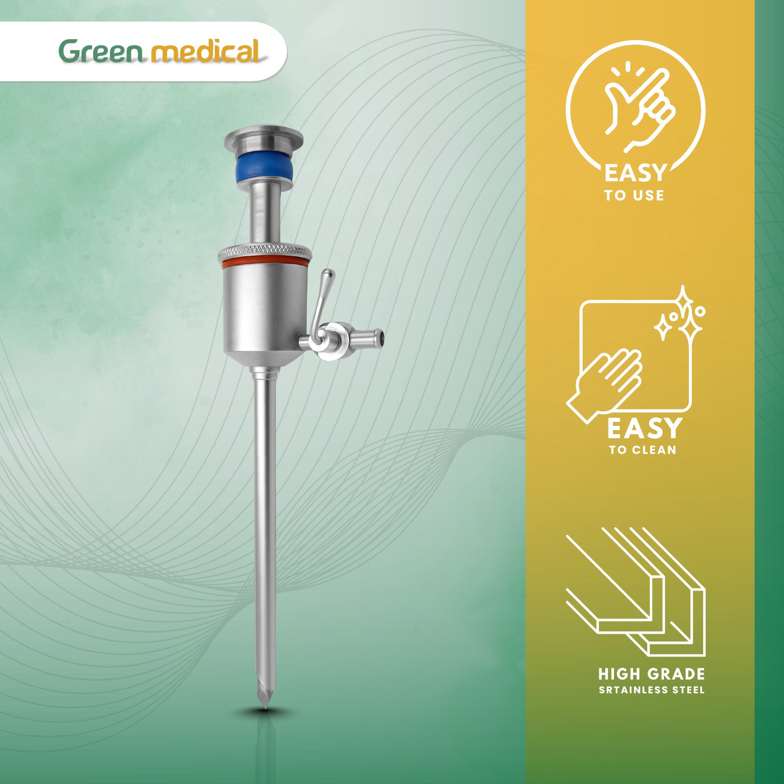 Laparoscopic Trocar Cannula 5mm Laparoscopy Surgery Instruments Autoclavable