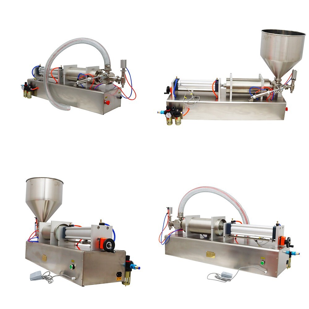 Pneumatic Liquid&Paste Cream Filling Machine 1 Nozzle 1000-5000ml Piston Filler