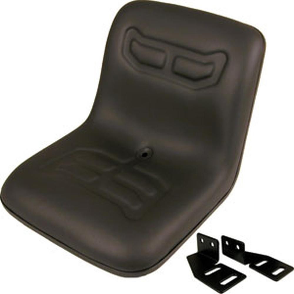 Compact Tractor Flip Seat with Brackets Fits Ford NH 1510 1710 1910 Black Vinyl