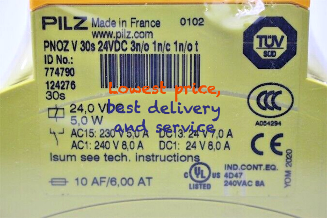 PILZ 774790 PNOZ V 30s 24VDC 3n/o safety relay Brand New