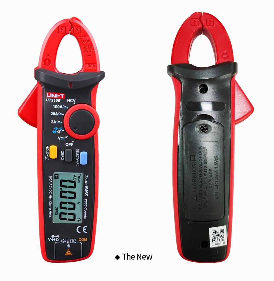UNI T UT210E TRUE RMS Digital Clamp Meter AC DC Ammeter Voltmeter Ohmmeter