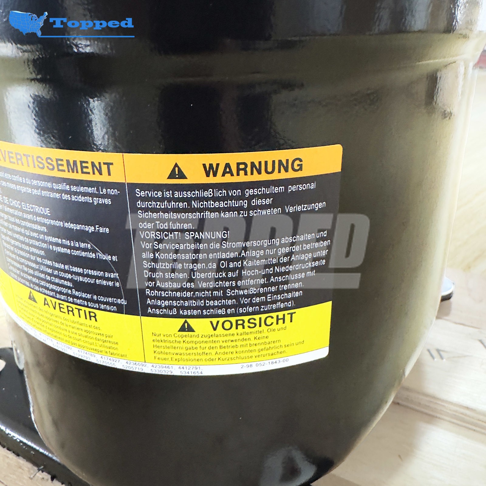 New Scroll Compressor 208-230V 1PH 3.2 Ton R-22 for Copeland CR38K6E-PFV-875