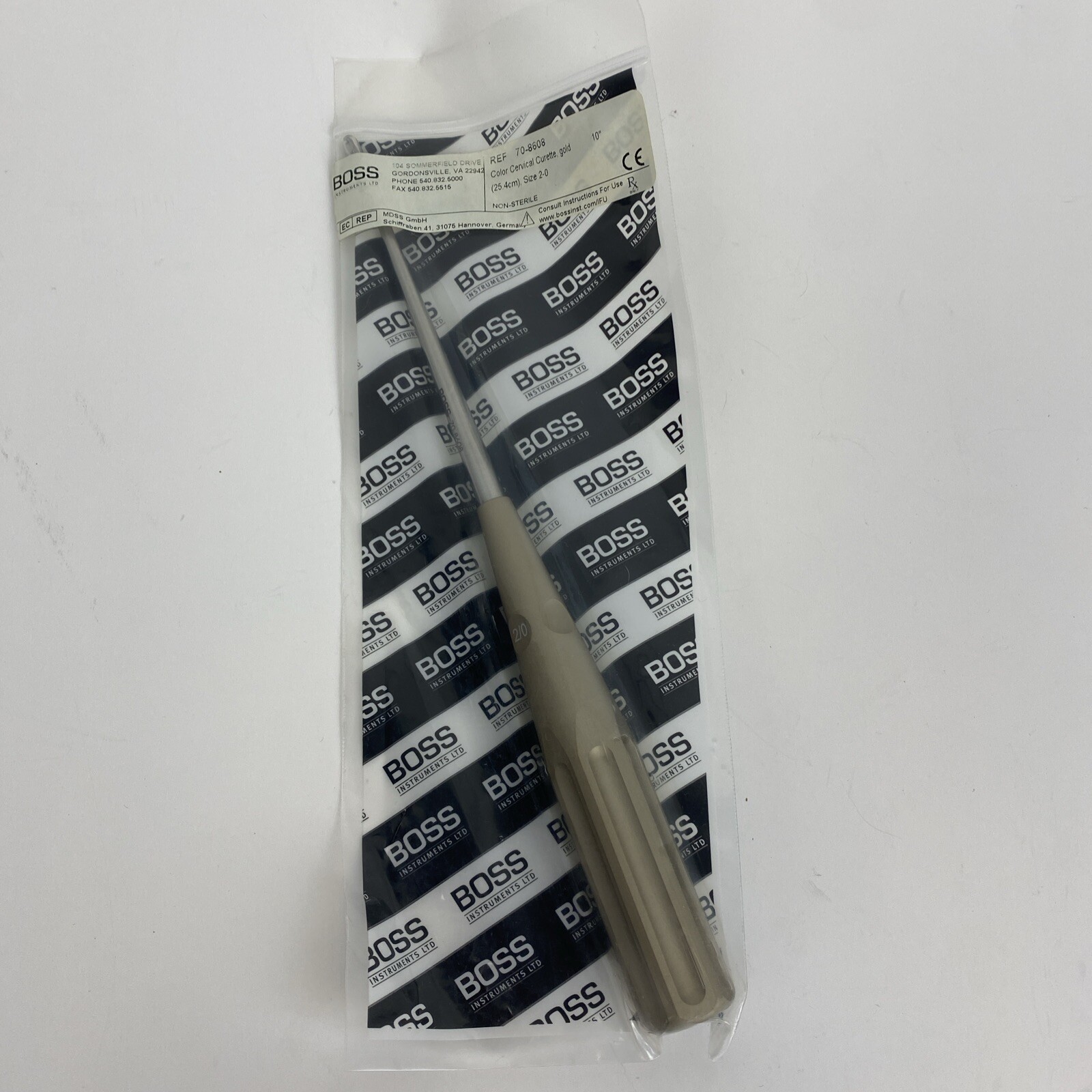 Boss Surgical Orthopedic Lumbar Curette 70-8608 10in Handle NEW