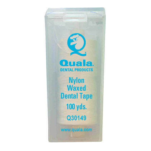 Quala Nylon Dental Tape Refill, Waxed Ribbon Floss, 100 Yards