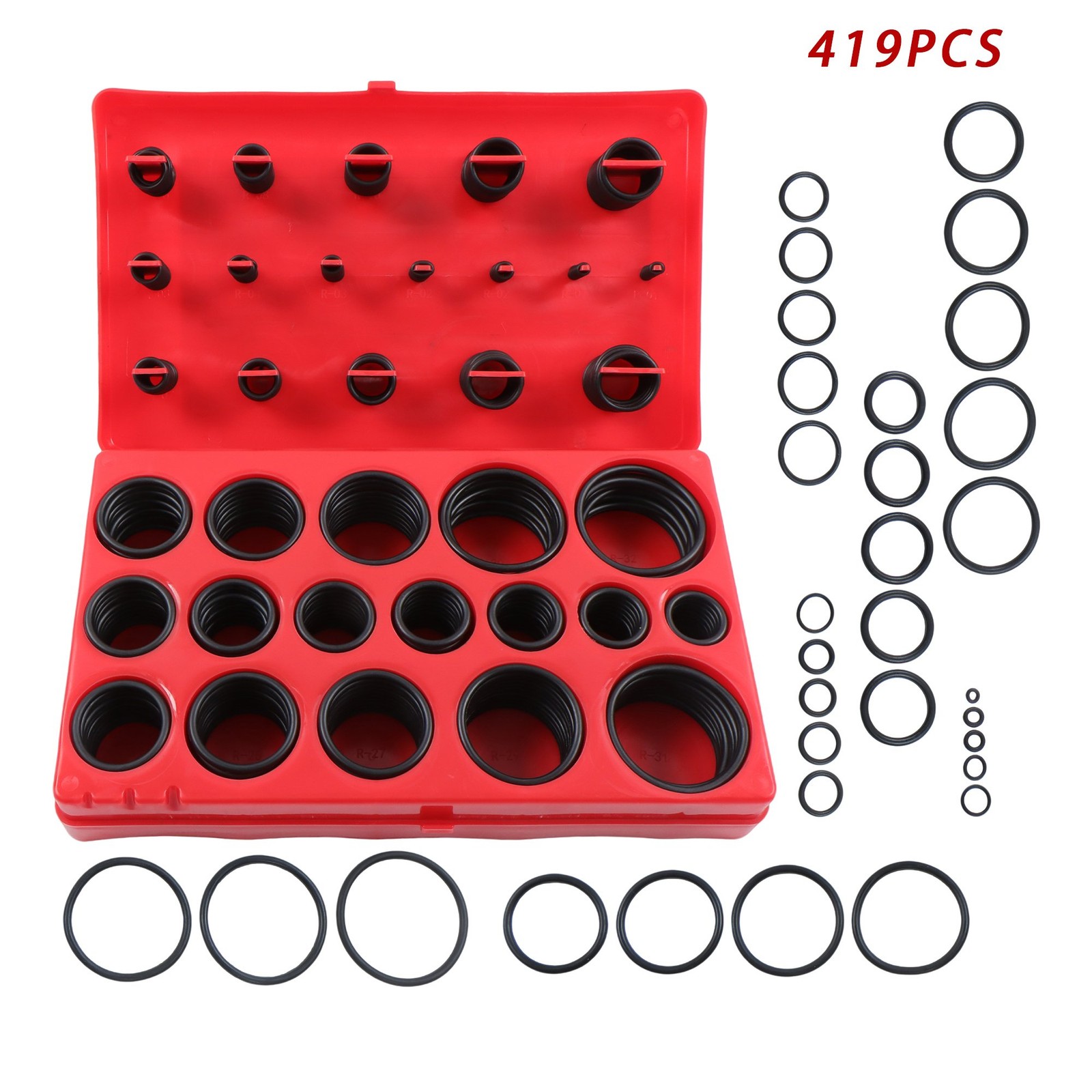 Universal O Ring Assortment Set Metric Oil Proof Kit O-Ring 419 PACK 32 Size