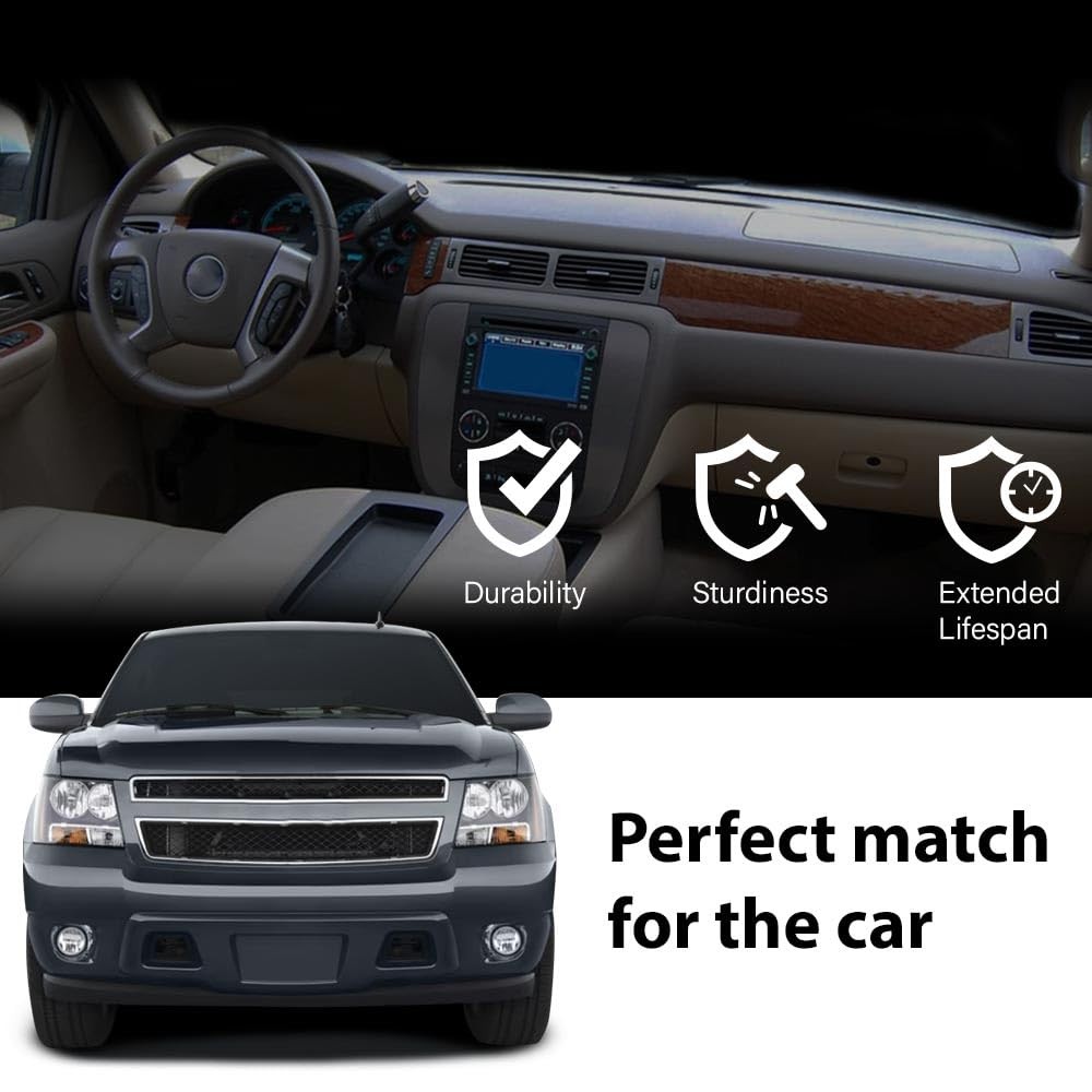 TPE Dash Cover Gray 2007-2014 Chevy Tahoe Suburban Yukon Avalanche Sierra 1500