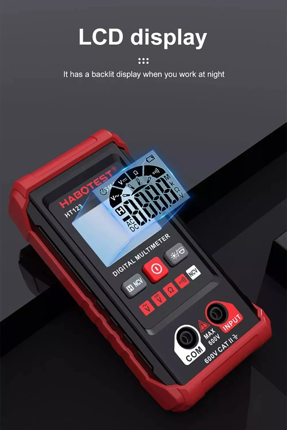 AUTO Scanning Digital Multimeter Smart Voltmeter Ohmmeter AC DC Meter Tester