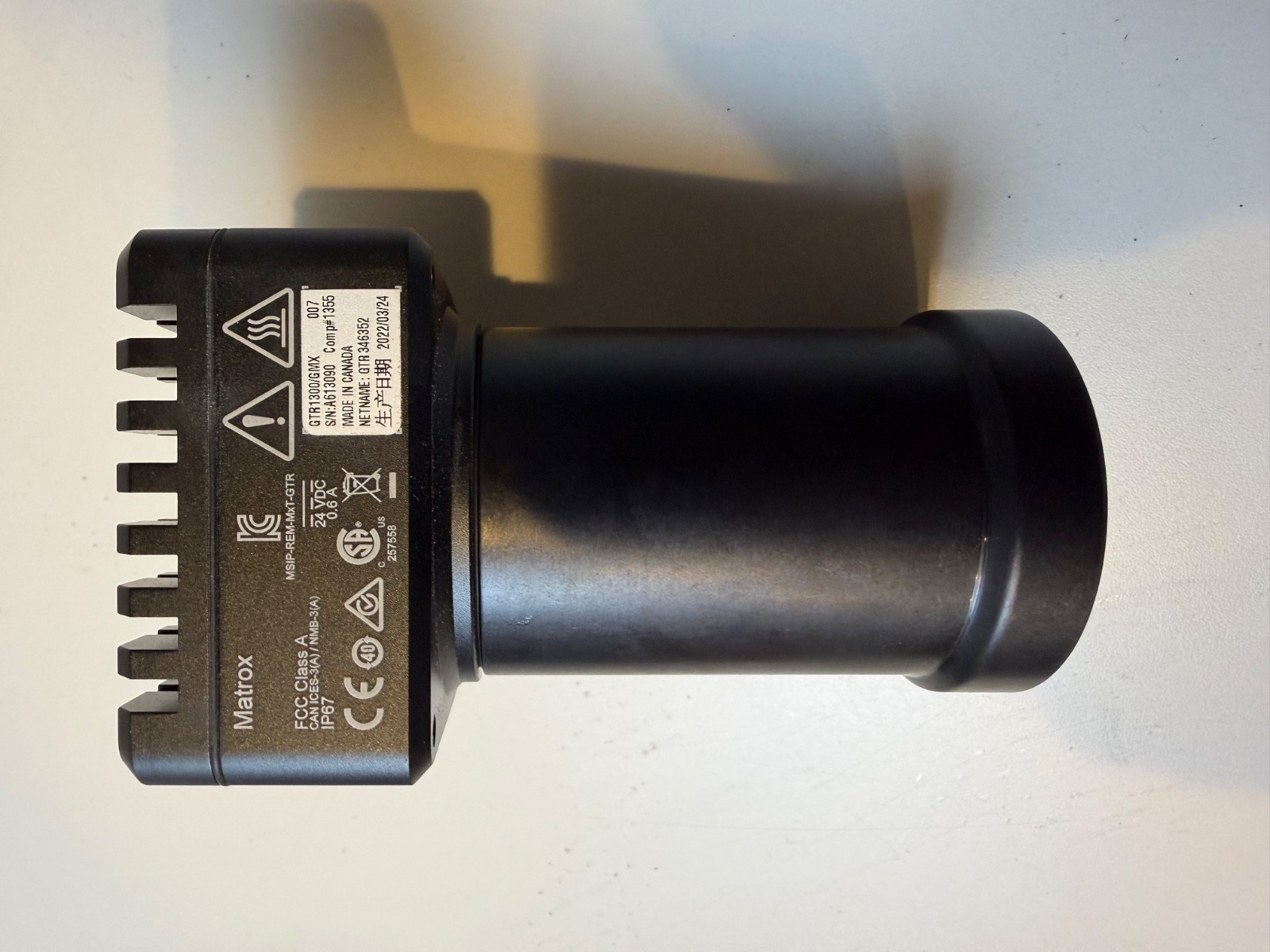 Matrox Iris GTR GTR1300/GMX 007 Smart Cam Machine Vision Camera with GMLC-75