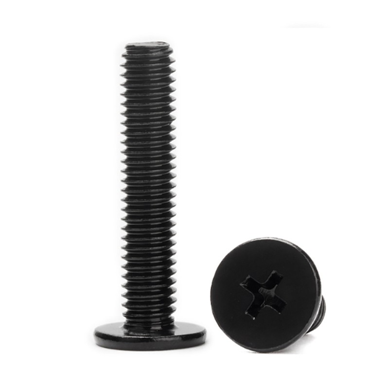 M1.6 M2 M2.5 Phillips Thin Wafer Flat Head Low profile Screws Black Zinc Plated