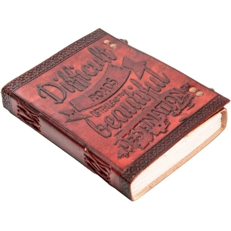 Handmade Leather Journal 7×5 Vintage Diary with Lock UnLined Pages Notebook