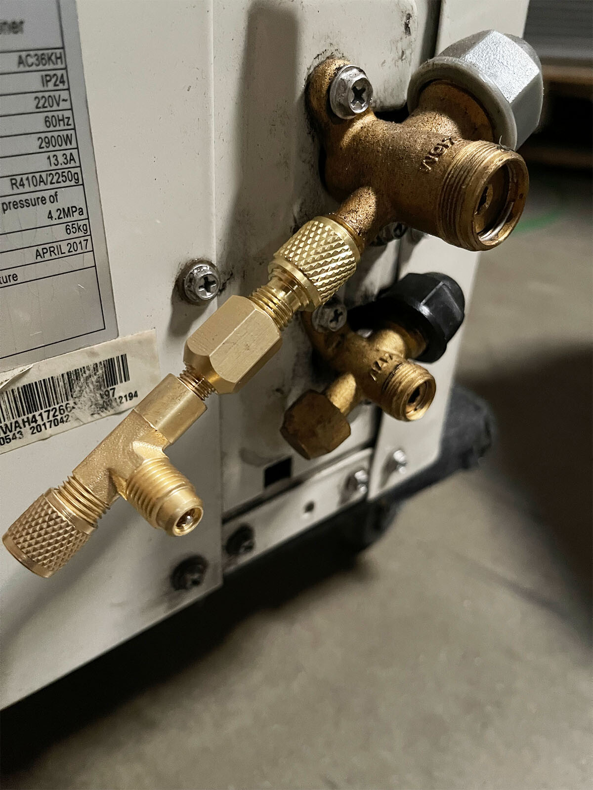 Refrigerant Quick Coupler Access Tee Split Connector 1/4» Valves Core Adapter