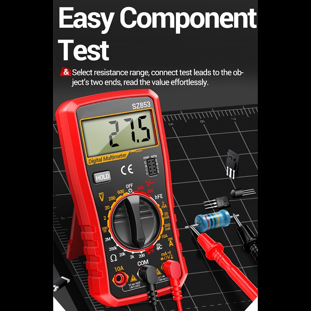 SZ853 1999 Count Multimeter with Data Hold Function for Stable Reading Capture