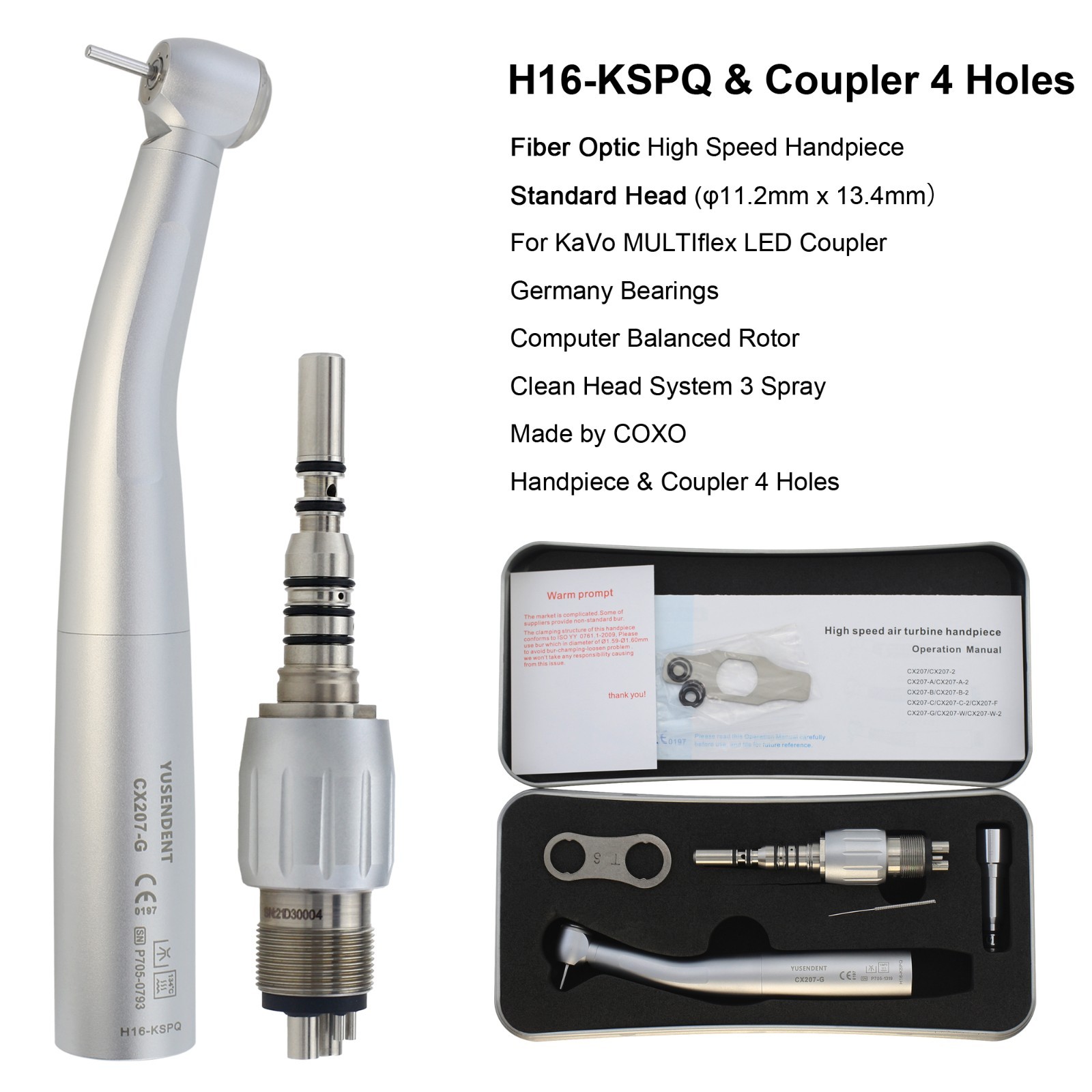 COXO BEING Dental High Speed Handpiece Fiber Optic For KaVo MULTIflex Coupler