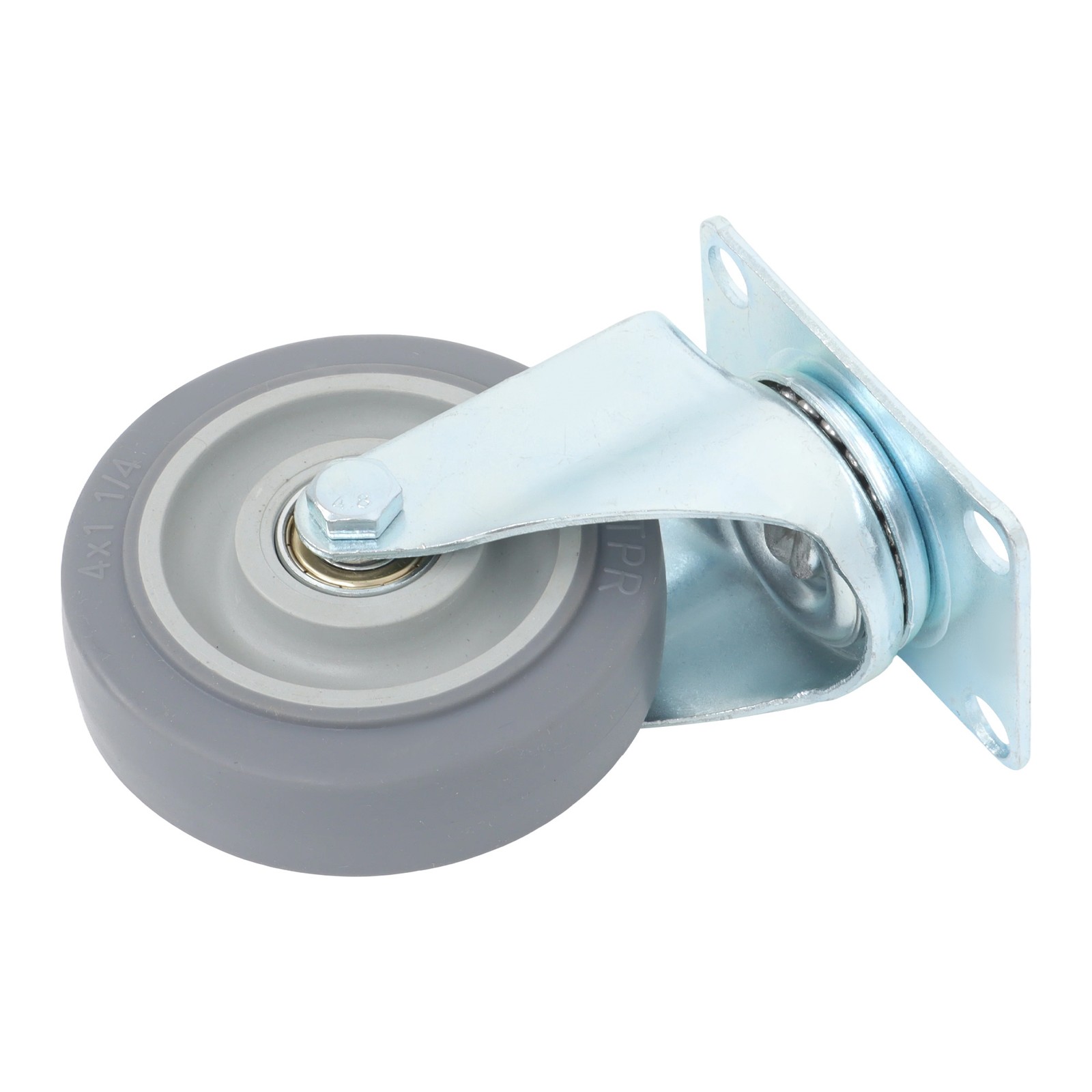 4 Pack Grey 4 Inch Swivel Caster Wheels 1200 Lbs Heavy Duty With Diagonal Bar