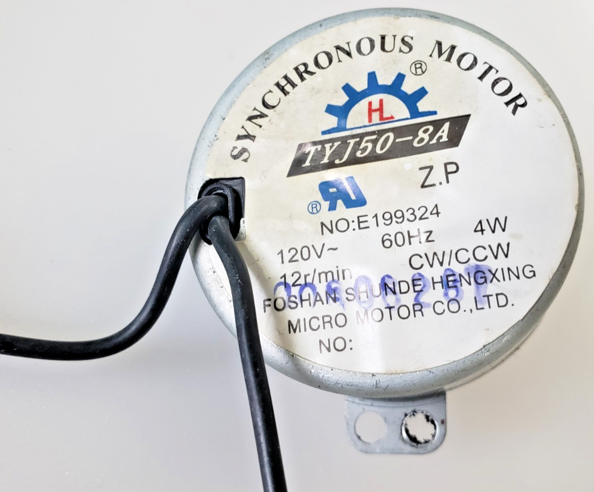 TYJ50-8A Synchronous Motor AC 120V 60Hz 4W 12R/Min CW/CCW 2 wire