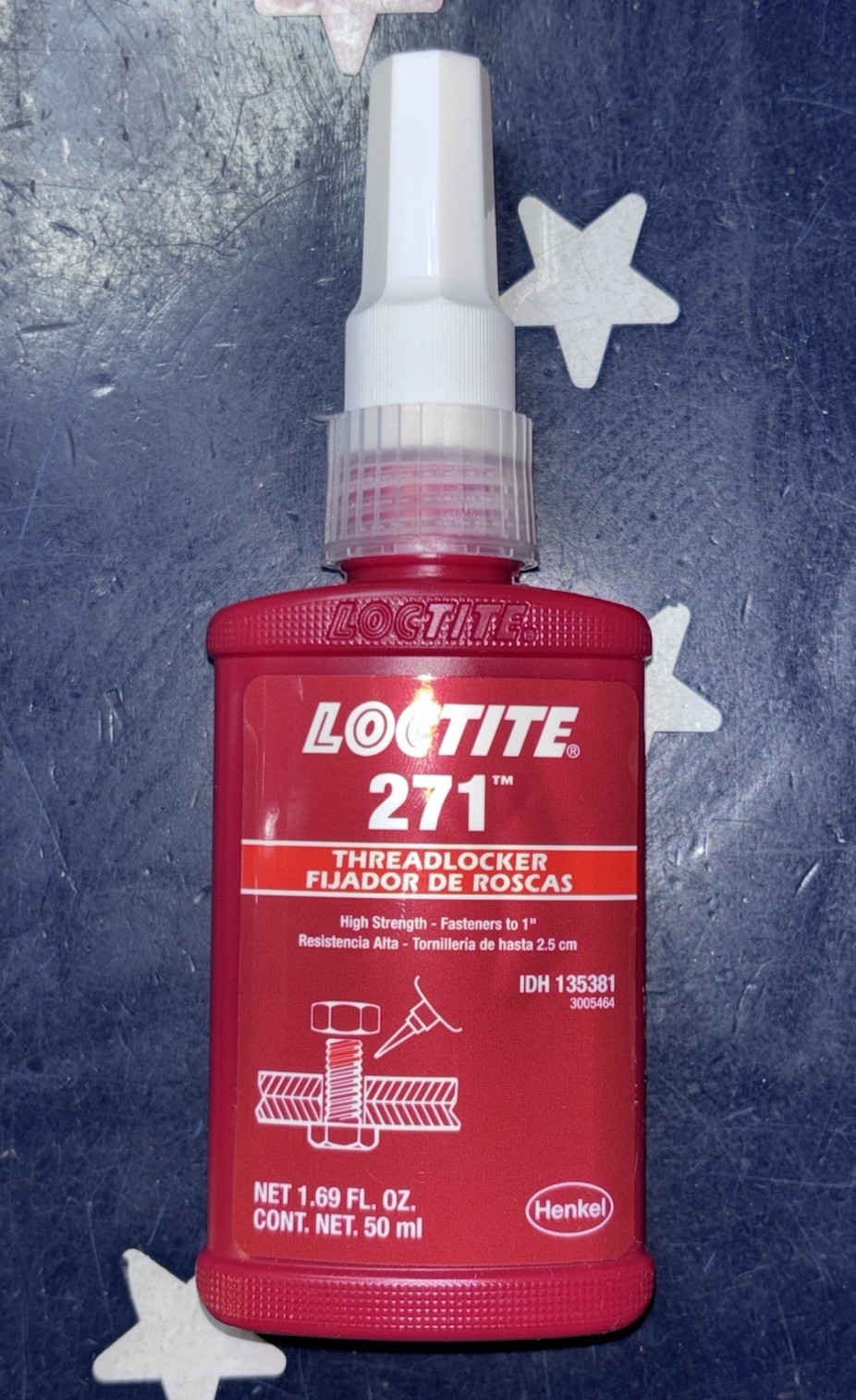 Loctite 271 High Strength Threadlocker 50mL 27131 02/2025