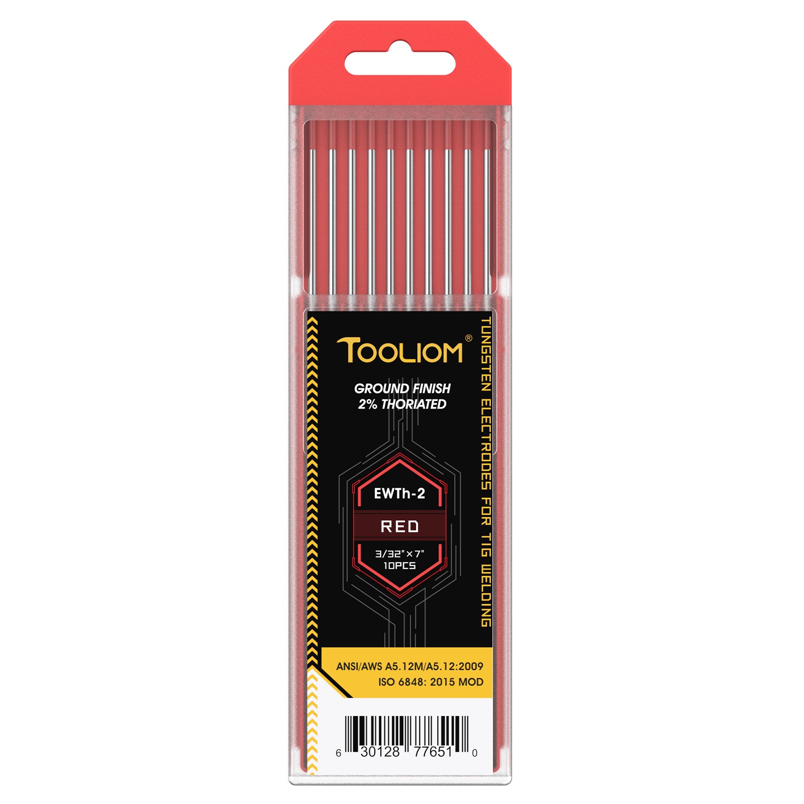 TOOLIOM TIG Tungsten Welding Tungsten Electrodes Tungsten 3/32” x 7” 10-Pack
