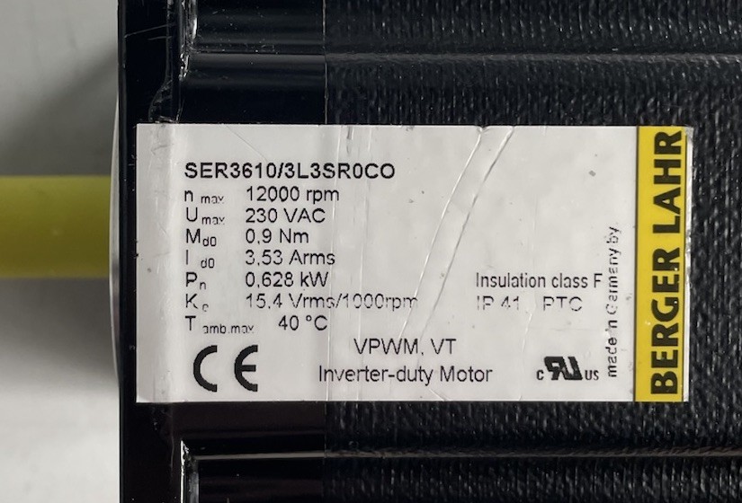 3~Brushless Servomotor Berger Lahr Schneider SER3610/3L3SR0CO