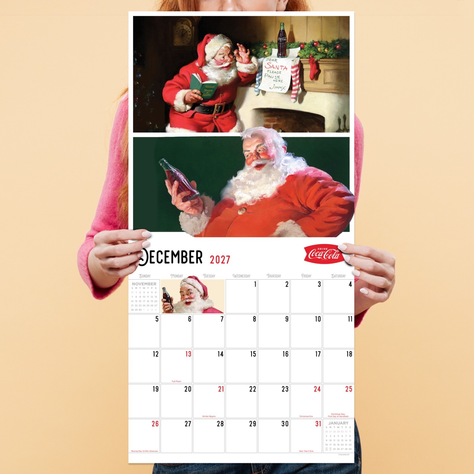 2027 Coke: Vintage Nostalgia Wall Calendar