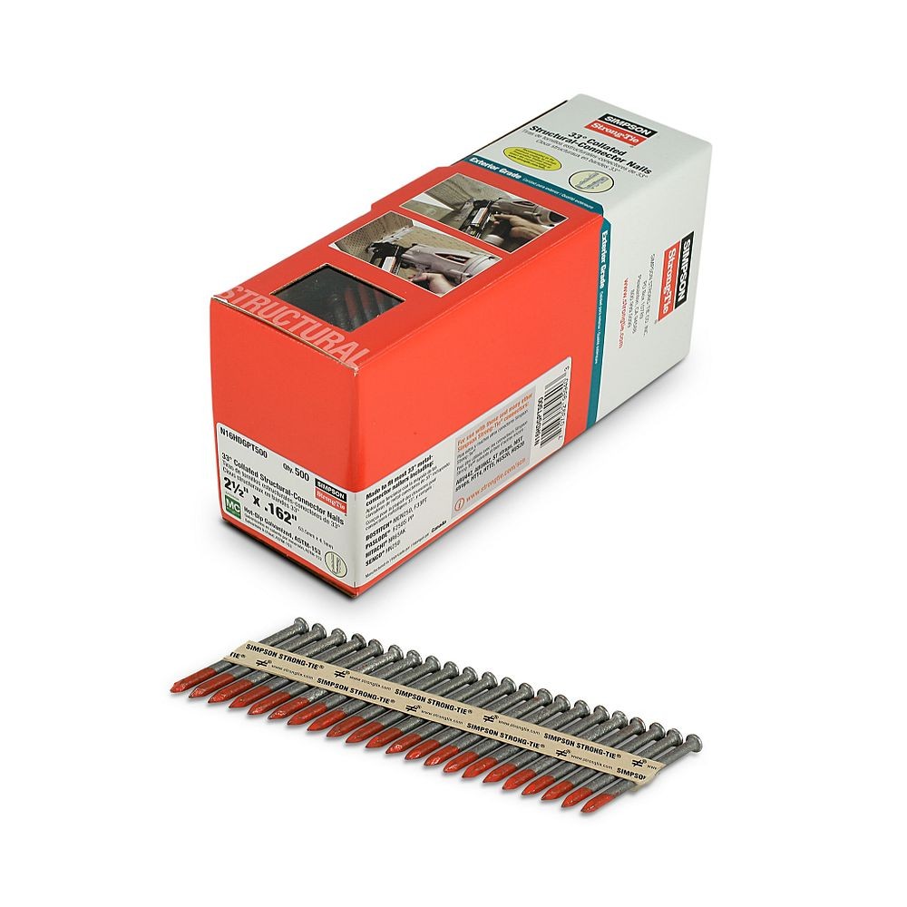 Simpson Strong-Tie 8d(.131) X2-1/2 in. Galvanized 33DEG 2,500 pcs 8DHDGPT2500