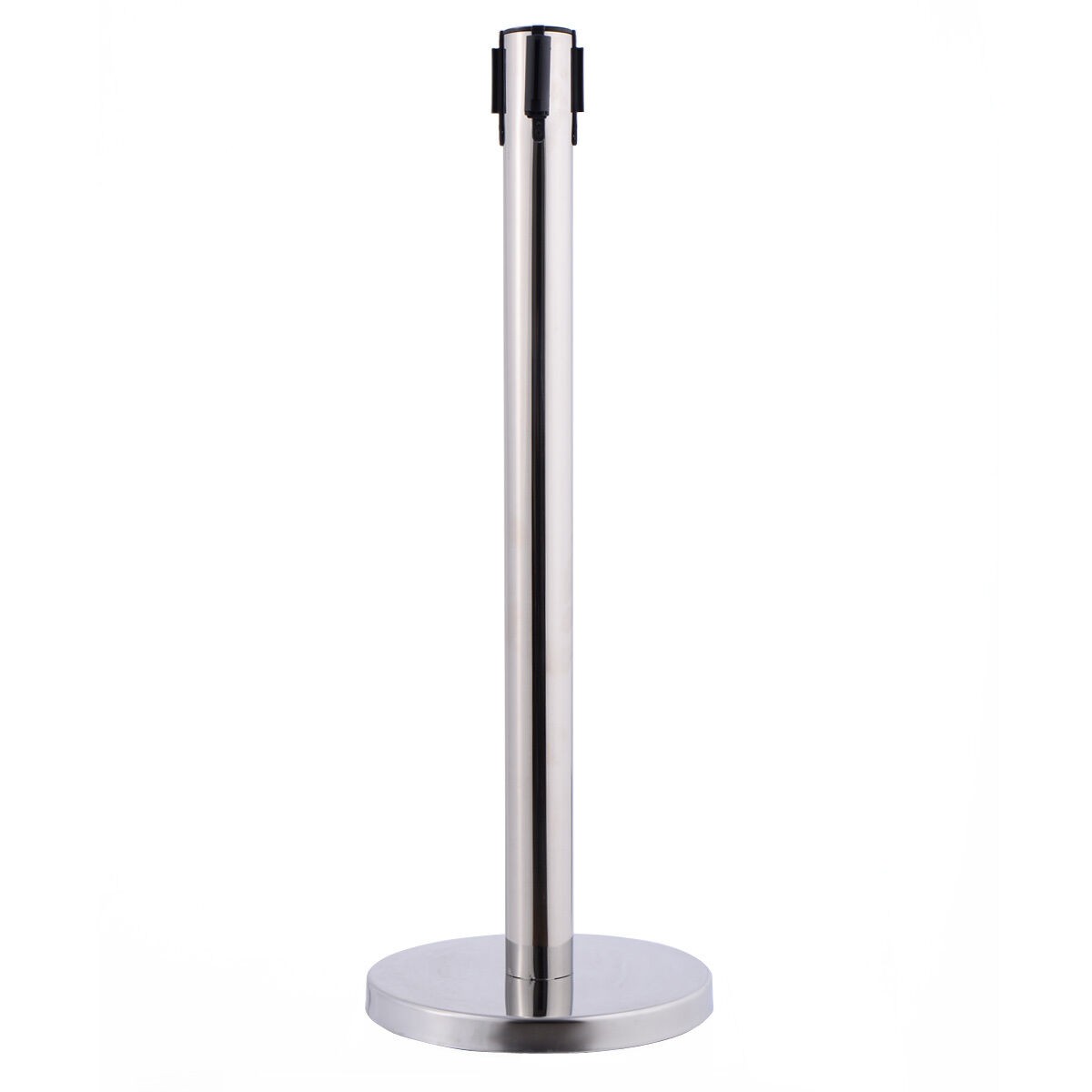 6Pcs Stanchion Posts Queue Pole Retractable Red Belt Crowd Control Barrier New