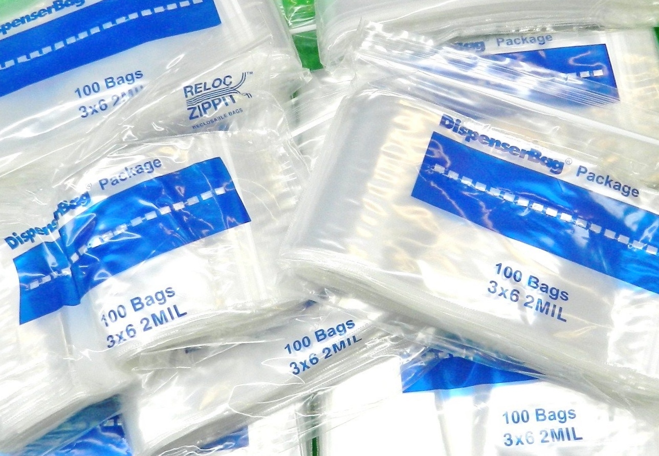3×6 Reloc Zippit Bags 1000 Reclosable Clear 2mil Poly Bag 3″ x 6″ 1,000 pcs