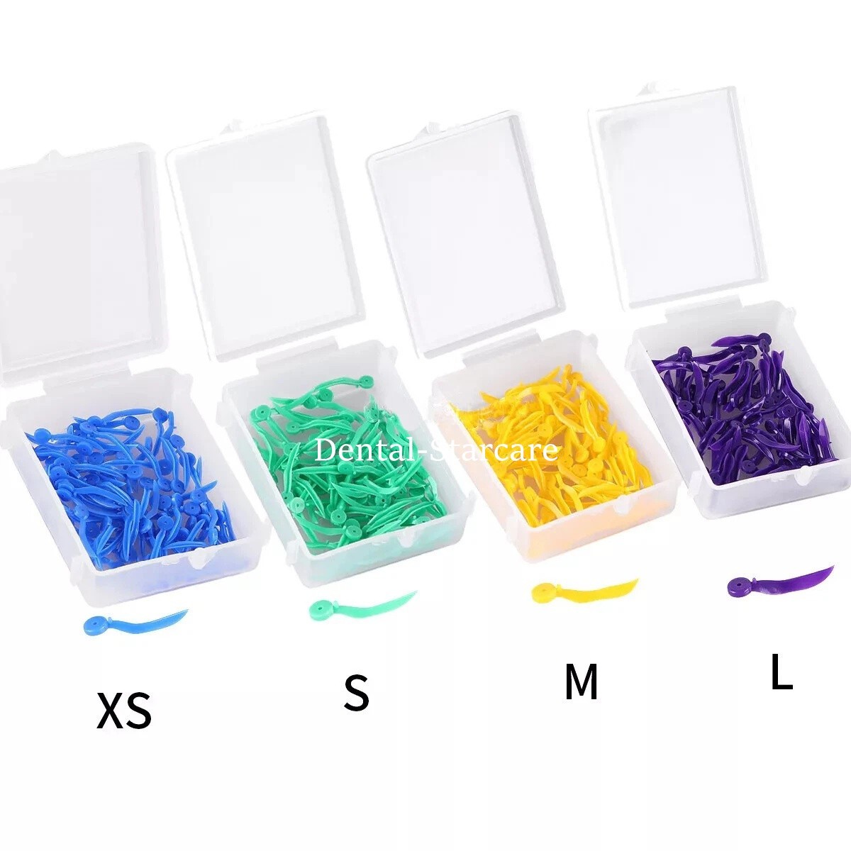 400x Dental Plastic Wedges Concave Design Arc Diastema Wedge w End Circular Hole