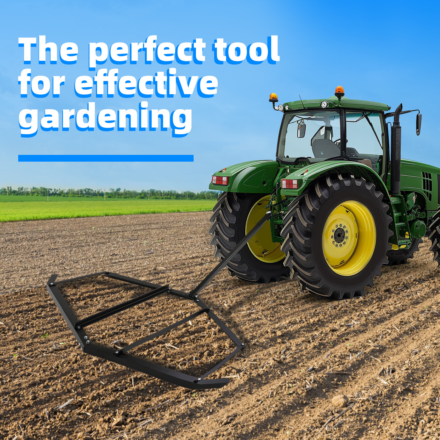 Tow Behind Drag Harrow for ATV UTV And Garden Lawn Tractor with 72″ Width