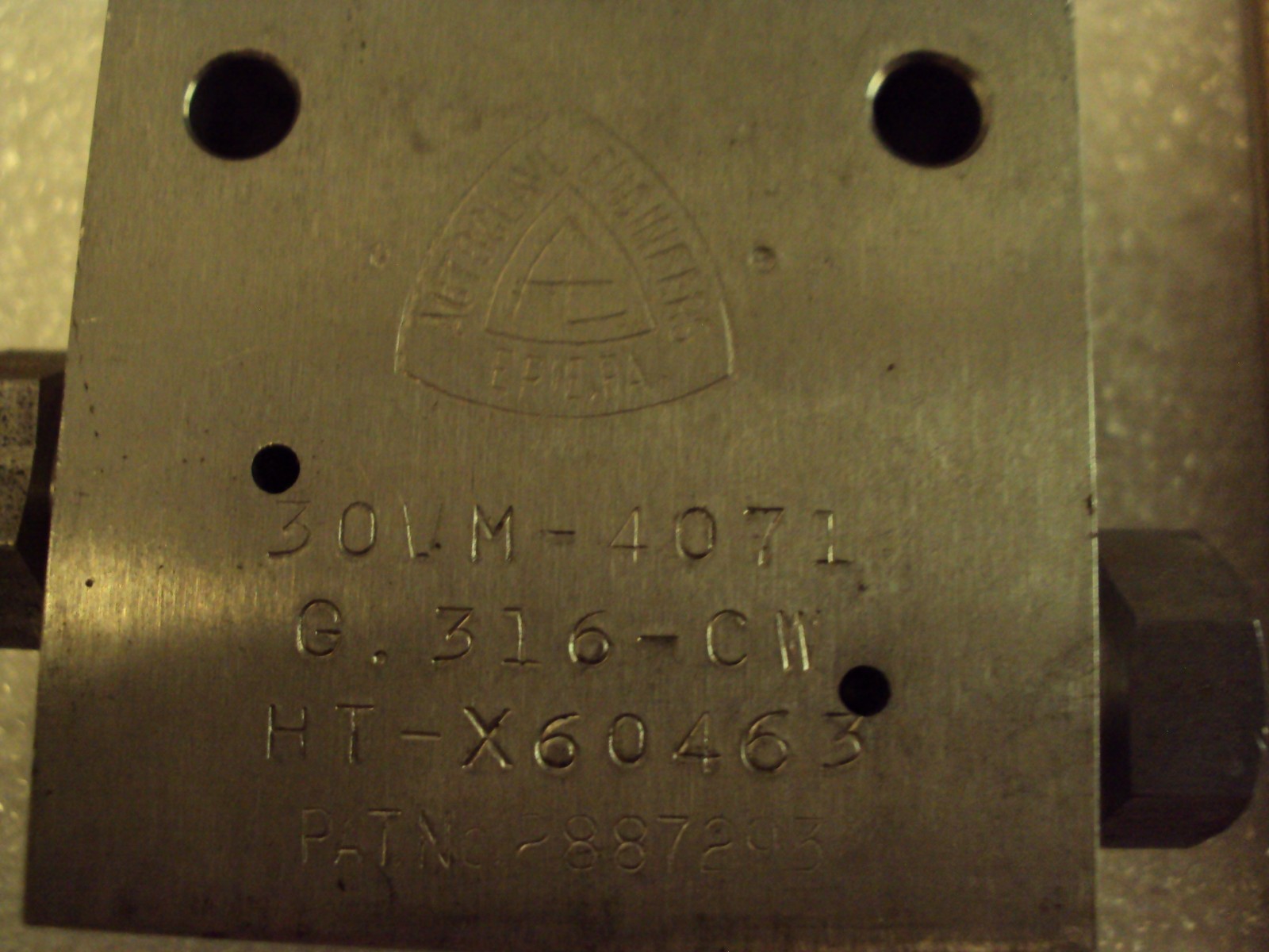 Autoclave Engineers 30VM-4071; G-316-CW; HT-X60463; Hi Press Valve; 30K psi